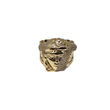 10K Gold Medusa King Ring