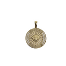 Pendentif Tête au Design Grec avec Pierres Zirconia en Or Jaune - Nouveau Modèle DREY-009