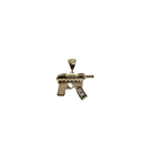 10K Yellow Gold Gun Pendant – Power, Style, Statement