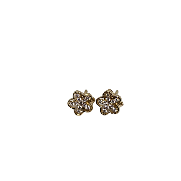 10k Flower Earring Yellow Gold