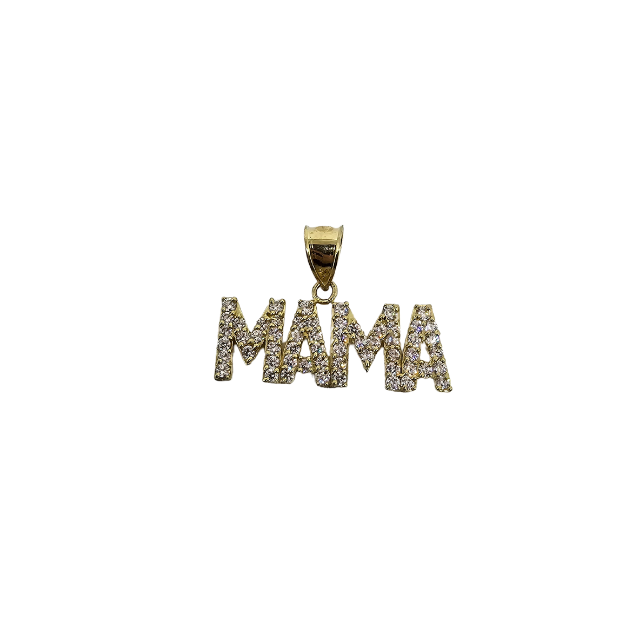 10k Gold Mama Pendant New