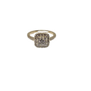 Edge of Elegance: 14K Gold Square Diamond Ring with 0.85ct Natural Diamonds