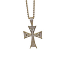 Rope Chain 10K Gold  + Cross Pendant 10K Gold