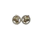 Boucles d'oreilles rondes 10k à motif grec