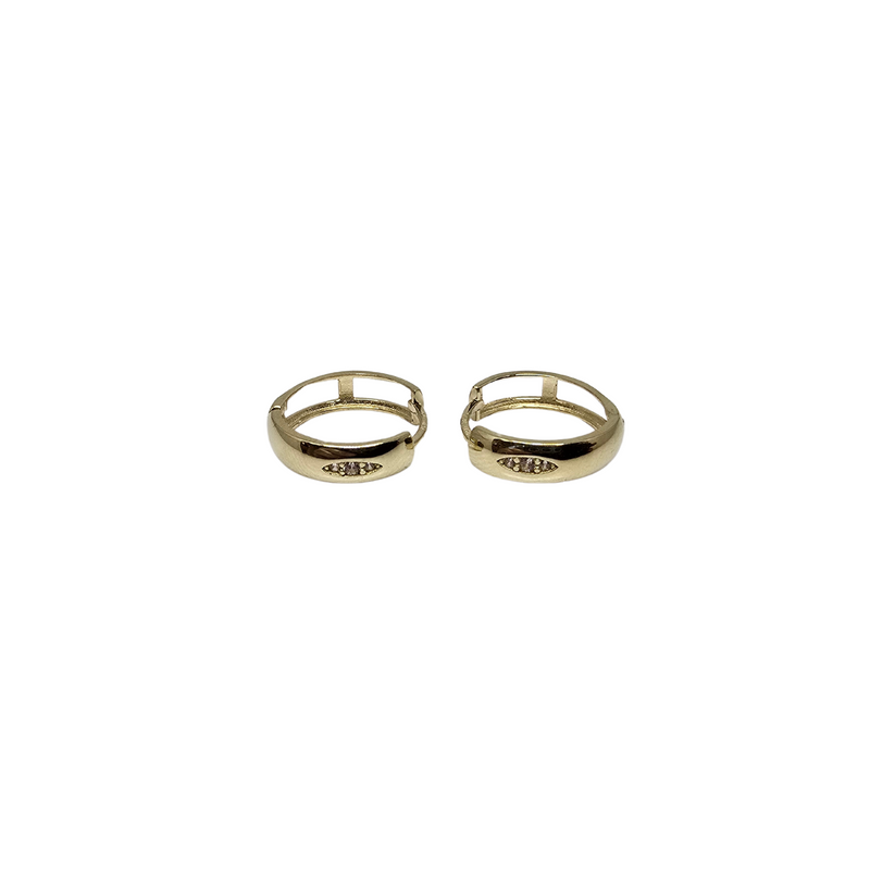 10K Yellow Gold Huggies  Earring