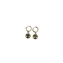 10K Yellow Gold Evil Eye Hoop and Drop Earring