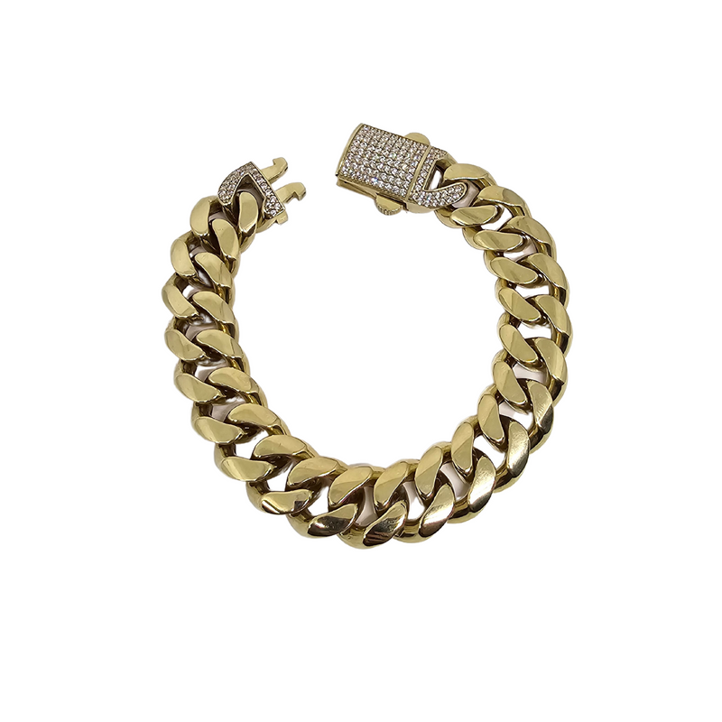 10k 15mm Miami Cuban Link Zirconia Stones