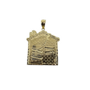 10k Gold Trap House Pendant New