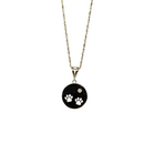 Collier patte de chien en or jaune 10K sur chaîne Singapour - Pet Lover's Elegance