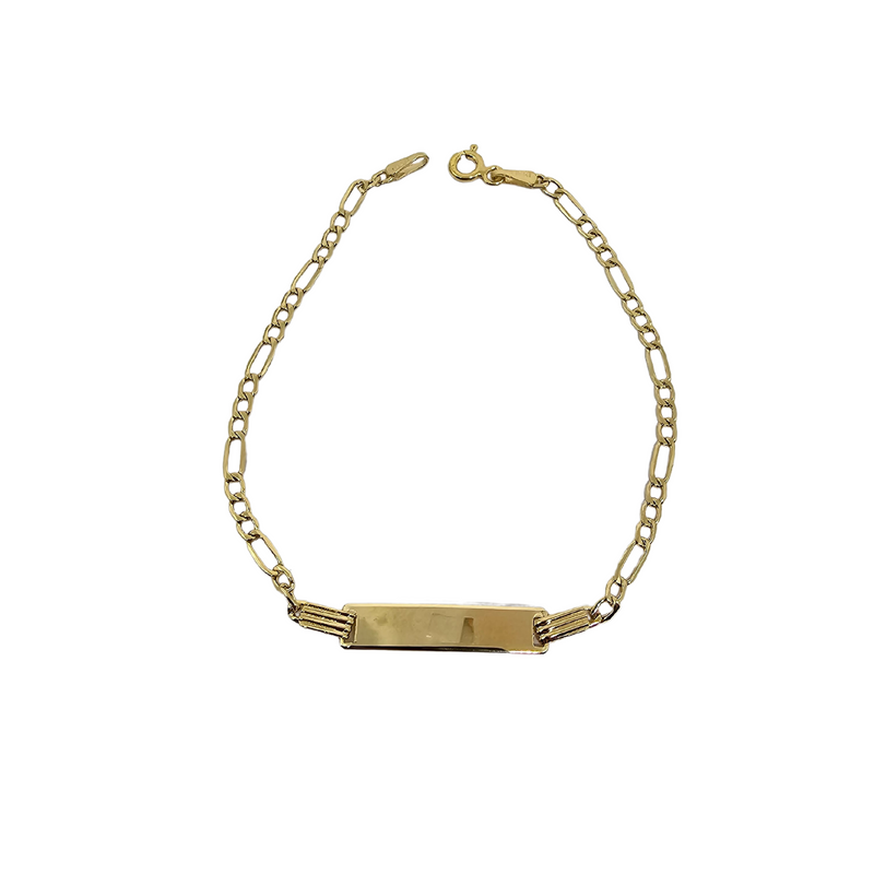 14k Yellow gold figaro Baby Bracelet