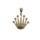 10K Gold King Crown Pendant New