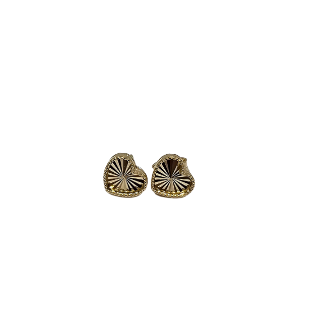 10k Heart  Earring  Yellow Gold