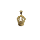 10K Gold Crown Pendant New