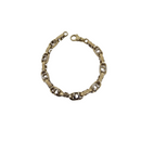 10k 8mm Bullet meduse  bracelet 2 tons