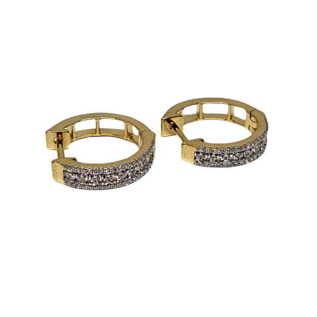 Boucles d'oreilles 10k Square Classic 0.35ct Diamonds