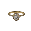 Bague de fiançailles 14k 0.70ct Center Oval VS Diamonds