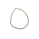 Bracelet 10k 2.5mm Curb Chain diamantée