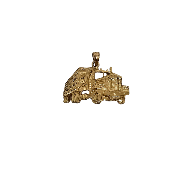 10k Gold pendant Truck  New