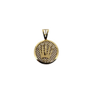 10K Gold Crown Pendant New
