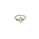 Timeless Grace: 10K Yellow Gold Cross Ring for Women