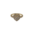 Golden Romance: 0.66ct Diamond Heart Ring in 14K Yellow Gold