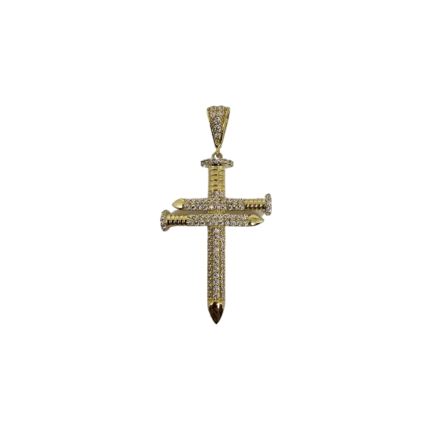 Pendentif Croix meduse  en or 10k CP017