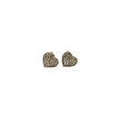 Boucles d'oreilles 10K bicolores en forme de cœur avec 0,45ct de diamants naturels