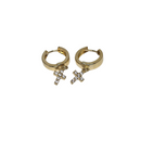 10k OR Cross  earrings HRT-06 NEW