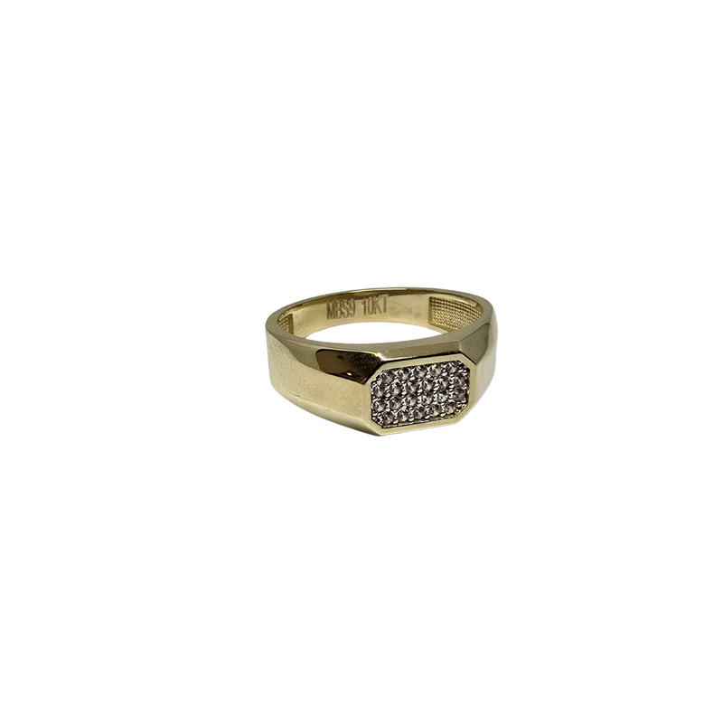 Bague en or 10k avec du zircon