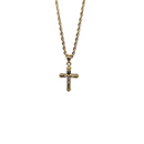 Torsade en or 10kt + Inri Cross en or 10 karat LA503