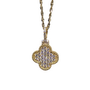 10k  0.20ct VS Diamond Clover Necklace