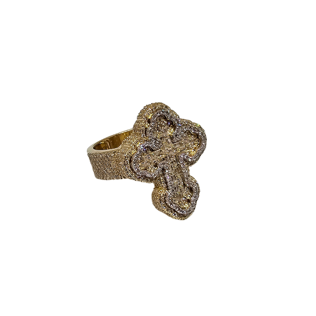 10k 1.56ct SI  Diamond cross  ring New