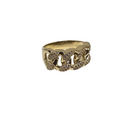 10K 10.8mm Gold Miami cuban link Ring New CAL-014