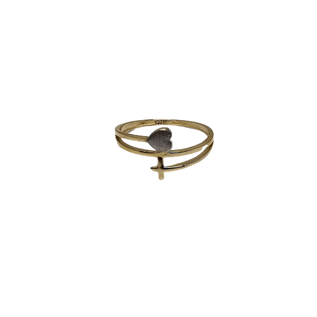 10k Gold Heart Women Ring New