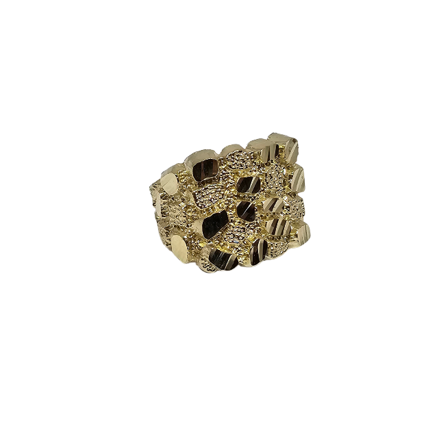 10k Gold Nugget Ring New