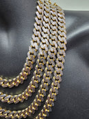 13mm 10k Monaco chain Diamond cut