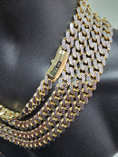 13mm 10k Monaco chain Diamond cut