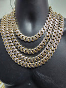 15mm 10k Monaco chain Diamond cut