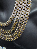 15mm 10k Monaco chain Diamond cut