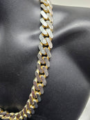 20mm 10k  jumbo Monaco chain diamond cut