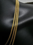 18k 4mm Solid miami Cuban Link Solid