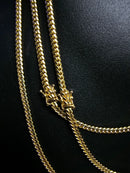 18k 4mm Solid miami Cuban Link Solid