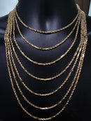 10k 3mm torsade Milano Diamond cut