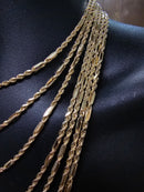 10k 3mm torsade Milano Diamond cut