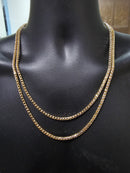 10k 4mm Franco Round Diamond Cut Solid/Full