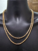 10k 5mm Franco Round Diamond Cut semi solid