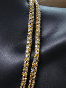 6mm 10k Franco Rond Diamant Taillé semi solid