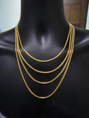18k 3mm Solid miami Cuban Link Solid box Lock