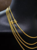 18k 3mm Solid miami Cuban Link Solid box Lock