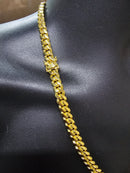 14k 9mm Miami Cuban Link yellow gold  Solid/Full